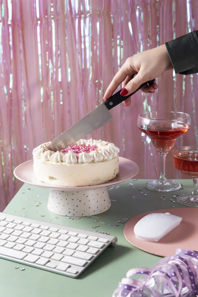 Cutting a Barbie Cake